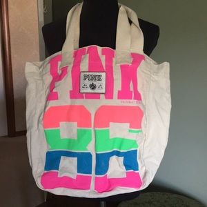 PINK canvas tote.